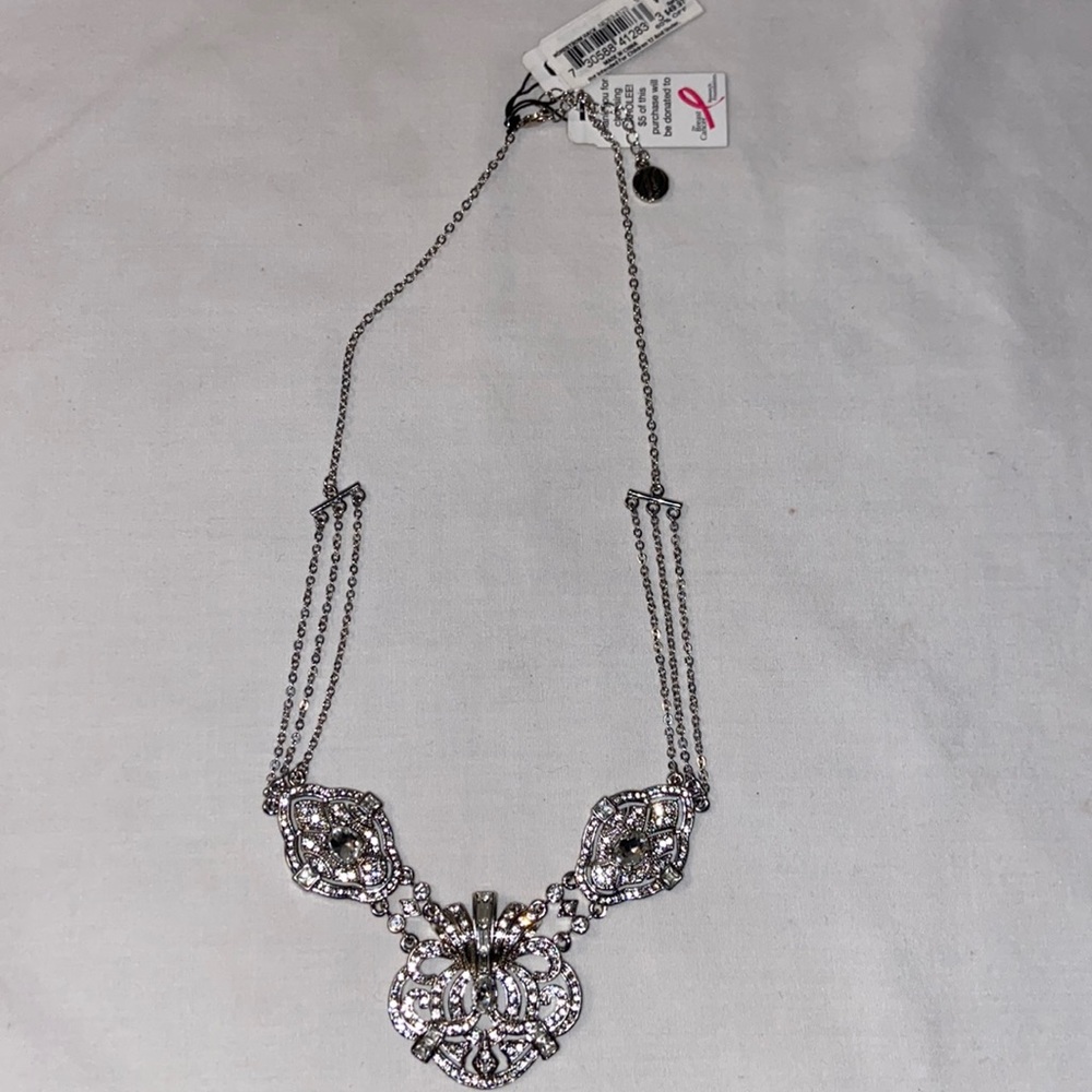Classic silver cz necklace!